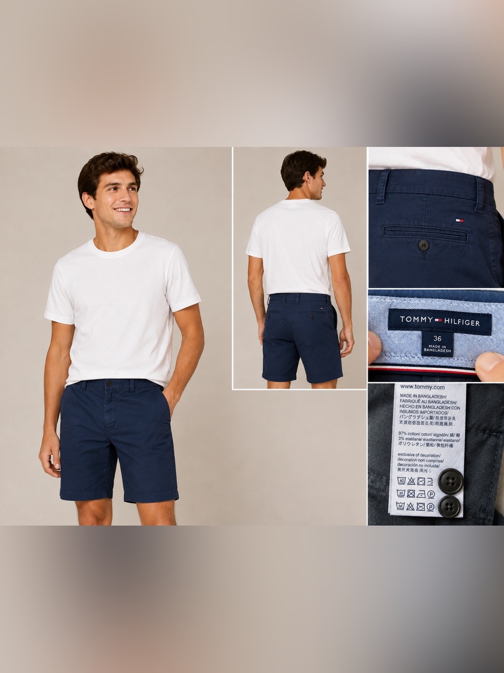 Tommy Hilfiger Navy Chino Shorts Men’s 36